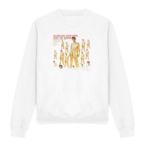 Elvis Presley Unisex Adult 50 Million Fans Sweatshirt