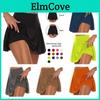 2023 Basic Summer Women's Pure Color Two-piece Fake Shorts Leggings Available In 13 Colors