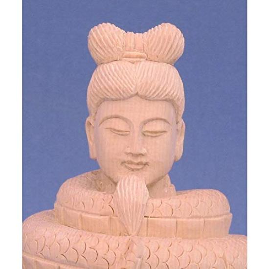 Special Buddhist Statue Ugajin Old Man Statue Body Height Width Depth Premium Cypress Wood Carving 14707 Kurita's [Tenjin (Heavenly Gods)] (Main Only)