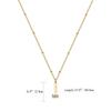 14K Gold Plated Stainless Steel Cross Necklace for Women - Beaded Chain, Simple & Elegant Design