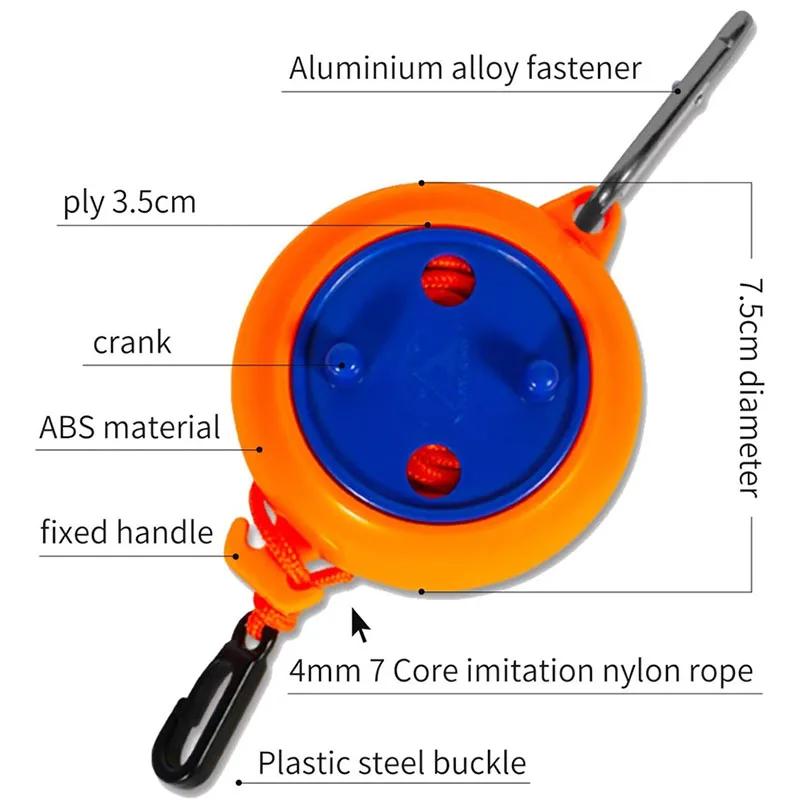 Clothesline Laundry Drying Rope 8M Outdoor Clothes Line Windproof Anti-slip Retractable Cord for Laundry Drying Line Camping