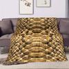 Luxury python striped flannel blanket—soft and warm, perfect for home dcor, bedding, camping, or travel, Christmas.