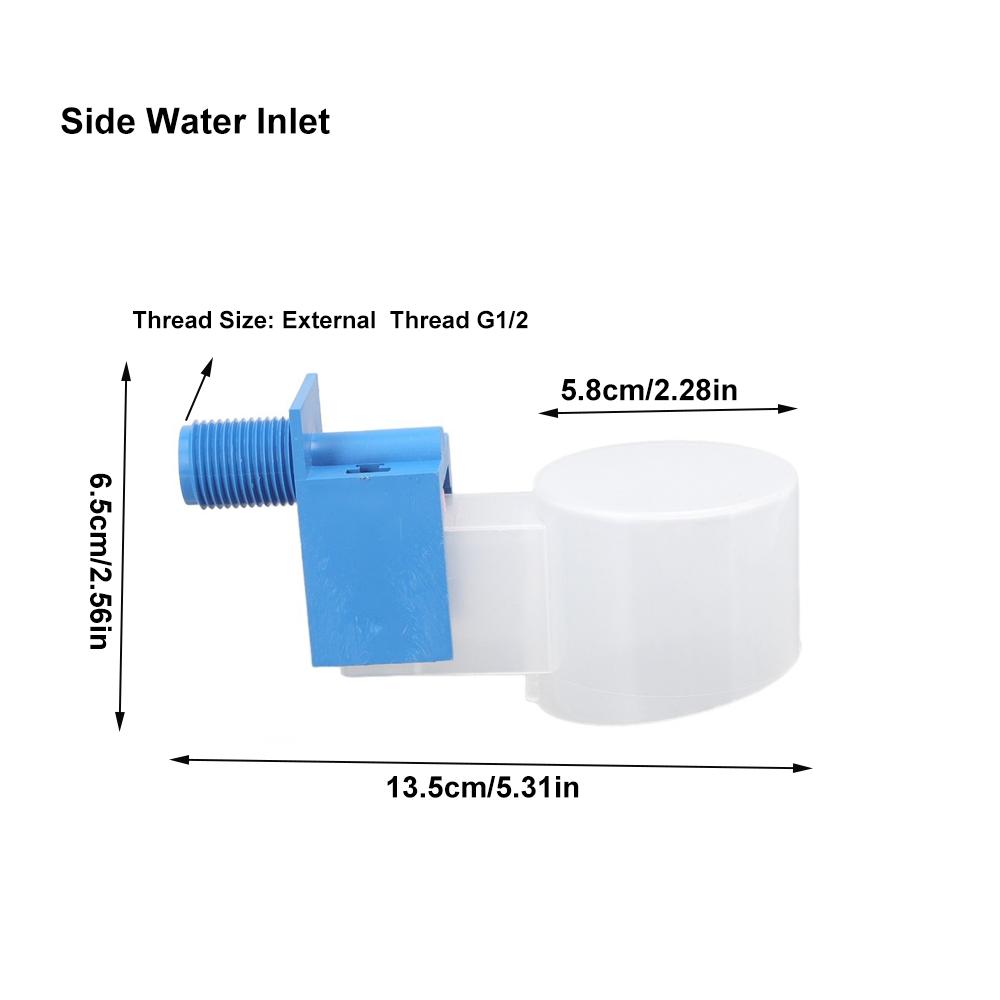 ABS Automatic Water Float Valve G1/2 External Thread Automatic Water Float Control for Toilet Tank Side Water Inlet
