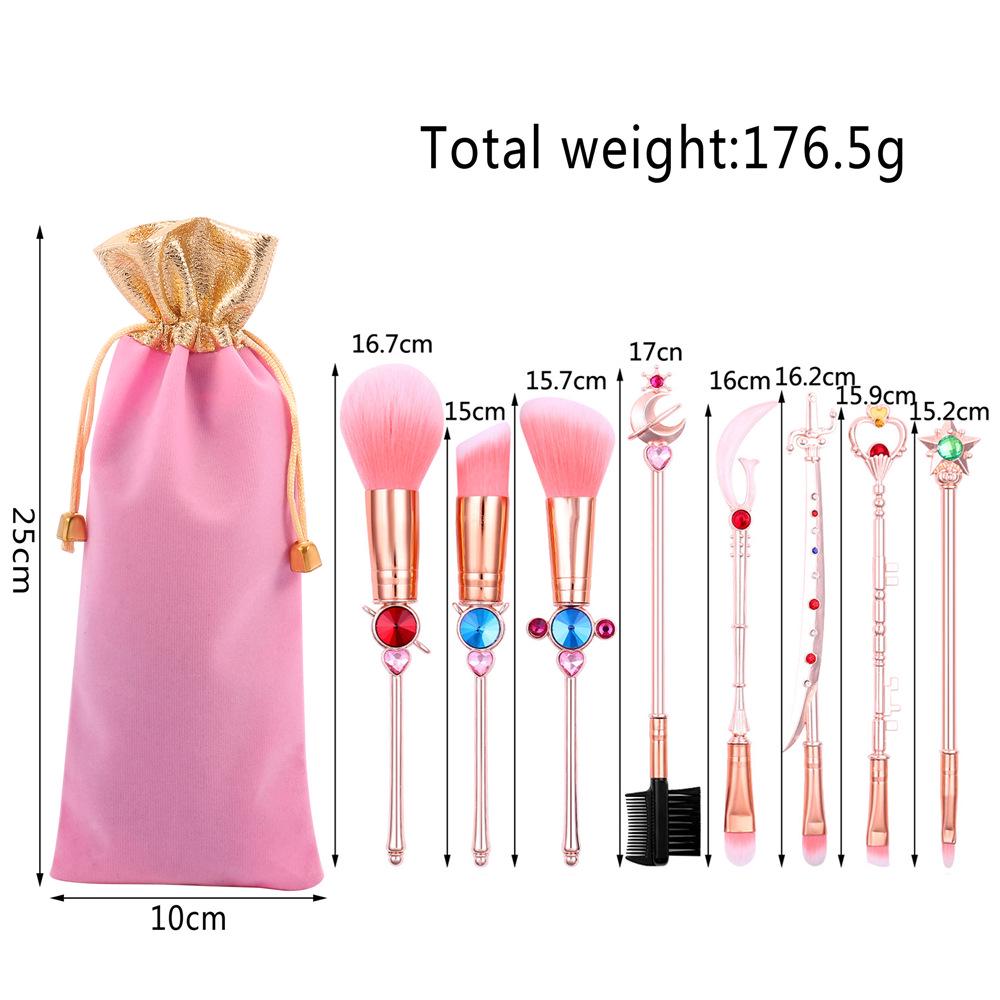 Sailor Moon Makeup Brush Set - 8-Piece Midi Fox Collection