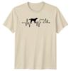Heartbeat Dog Silhouette TShirt Animal Lover Gift For Him And Her