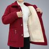 Chic Autumn/Winter Square Neck Coat for Middle-Aged & Elderly Women