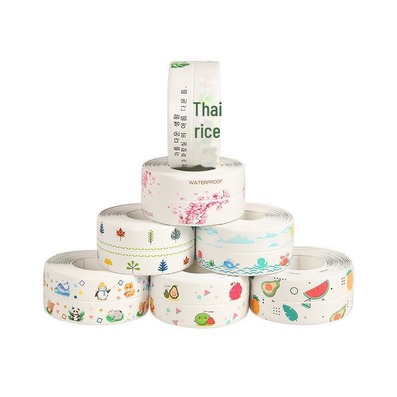 Wasserfeste und schimmelresistente, selbstklebende Nahtaufkleber für Küchen- und Badezimmerkanten.