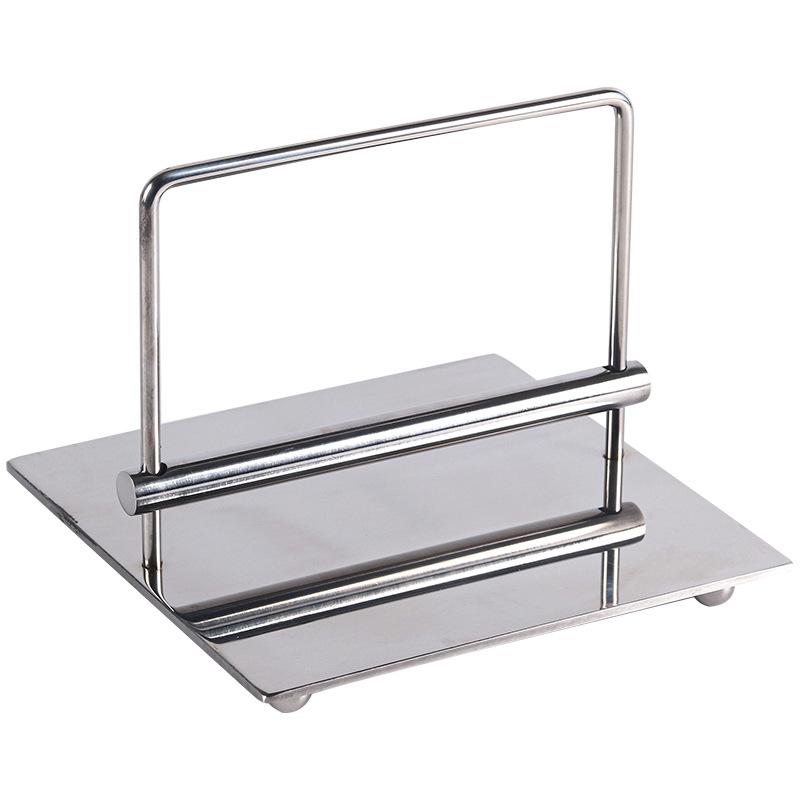 Metal Silver Rod Paper Press Holder Restaurant Tabletop Vertical Tissue Holder Hotel Coffee Shop Model Room Tissue Box Decoration