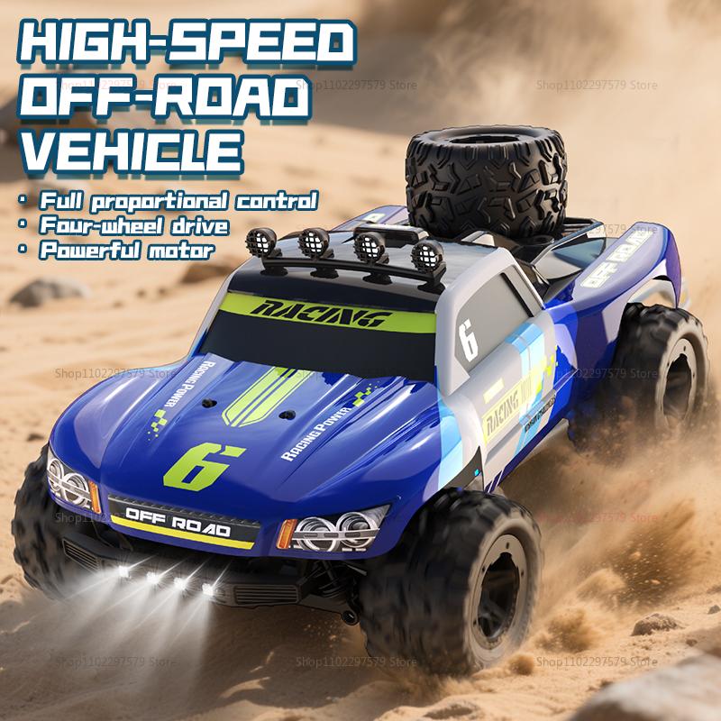 New Rc Car Off-Road 4x4 High Speed 30KM/H Remote Control Car KF19 with LED Headlight Brushless 4WD 1/18 Professional Truck Toys