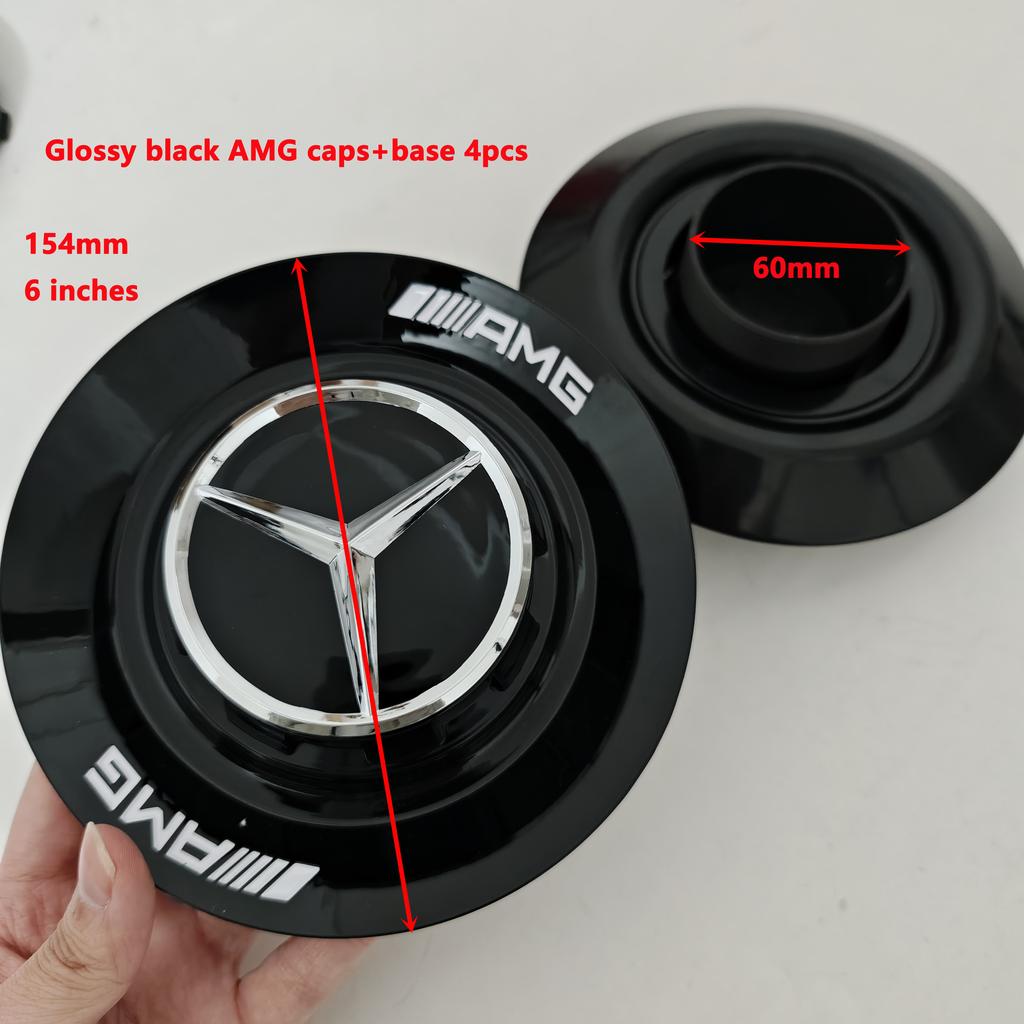 4PCS Aluminum Car Wheel Center Hub Caps for Mercedes-Benz A45S C63S E63S AMG GT GTS C190 Auto Styling Accessories