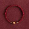 Pure Gold 999 Zodiac Red String Bracelet with Luck Beads for Baby's Full Moon or New Year