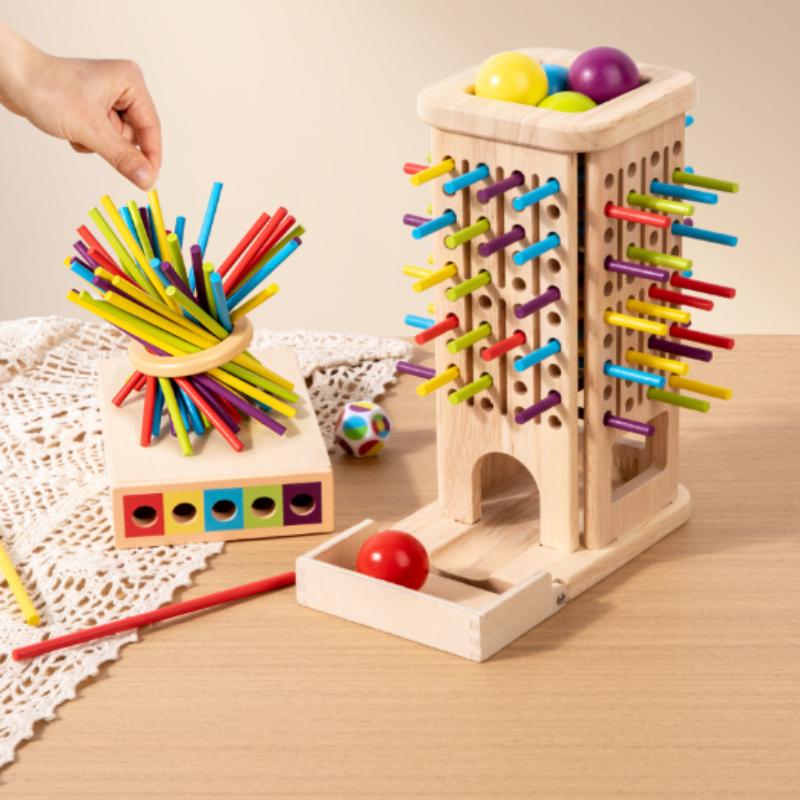 Pull Out Stick Game Toys Colorful Wooden Stick Board Games Parent-Child Interactive Puzzle Toys
