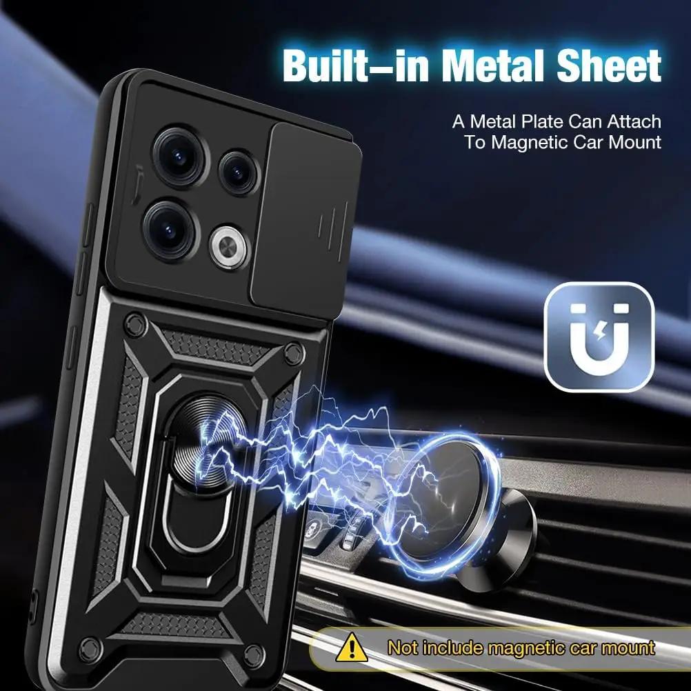 Etui pancernikowe do OPPO F29 PRO A5 PRO Reno 13 Pro 5G Etui Pierścień ochronny na aparat z suwakiem Uchwyt Pokrowiec odporny na wstrząsy Fundas