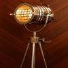 Industrial Tripod Floor Lamp  Chrome Spotlight Movie Studio Light Retro Adjustable Lamp