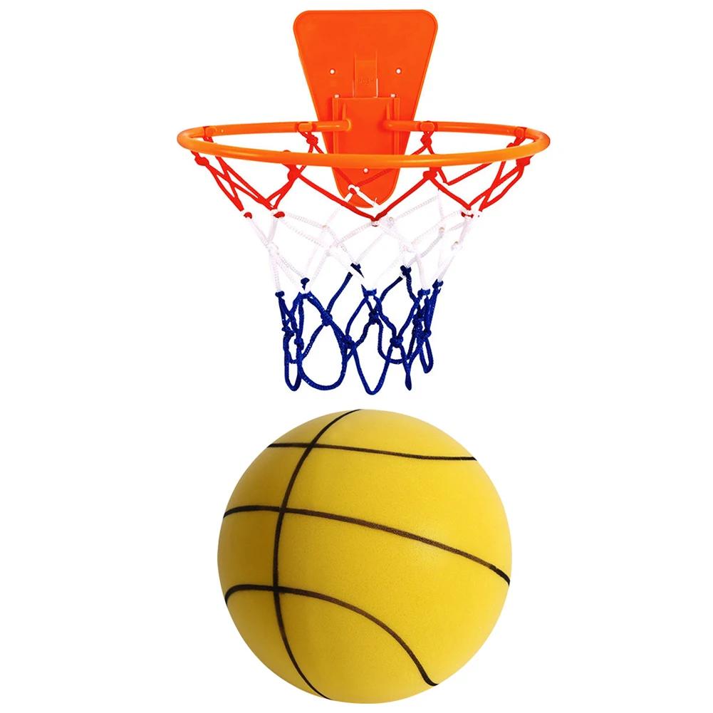 Bouncing Mute Ball Indoor Silent Basketball 24cm Foam Basketball Silent Soft Ball Air Bounce Basket Ball Size 3/5/7 Sports Toy