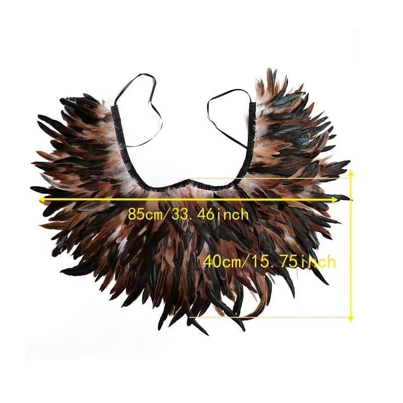 Party Luxury Scarf Feather Cosplay Designer Punk Halloween Masked Ball Carnival Feather Punk Carnival Party Apparel Accessories