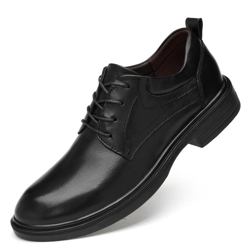 Men's shoes autumn business dress casual leather shoes men's large size British style soft sole small leather shoes groom wedding shoes