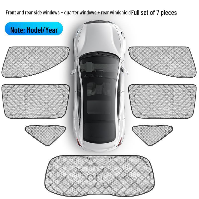 Xiaopeng M03 X9 P7+ Car Sunshade Curtain – Thickened, Heat-Resistant, Opaque Privacy Sun Block for Side Windows