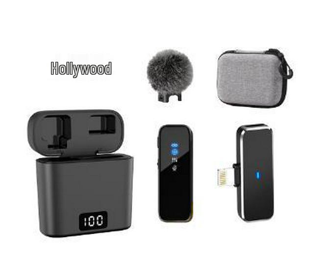 M3 Wireless Collar Clip Microphone with Charging Case, Dual Storage, Noise Reduction, for Mobile Live Broadcasts.