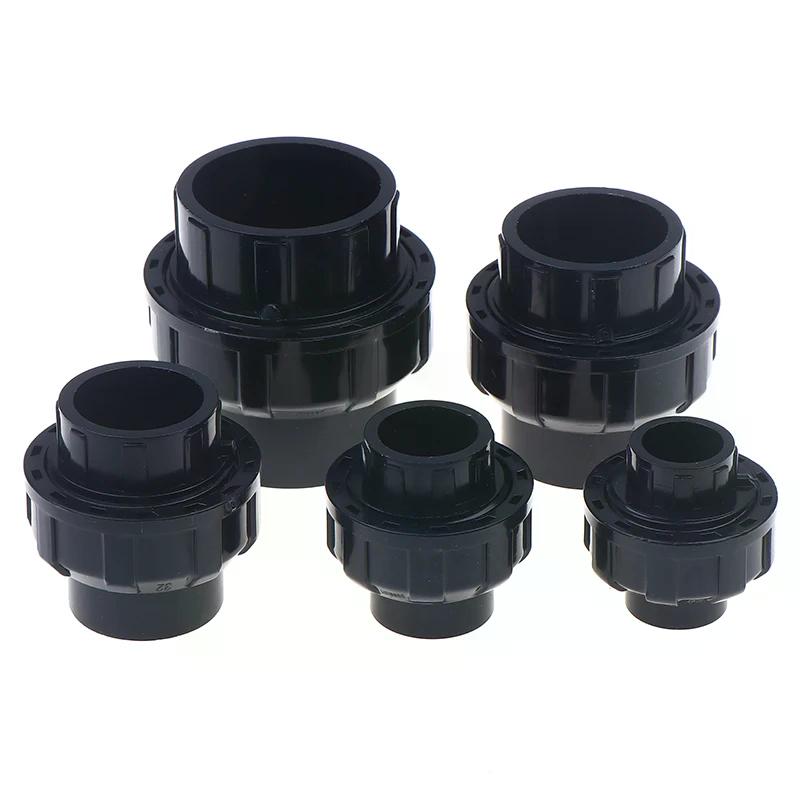 1/5 st 20/25/32/40/50 mm Svart PVC-koppling Garden Bevattningsrör Direktkopplingar Akvarium Avloppsrör Rak koppling