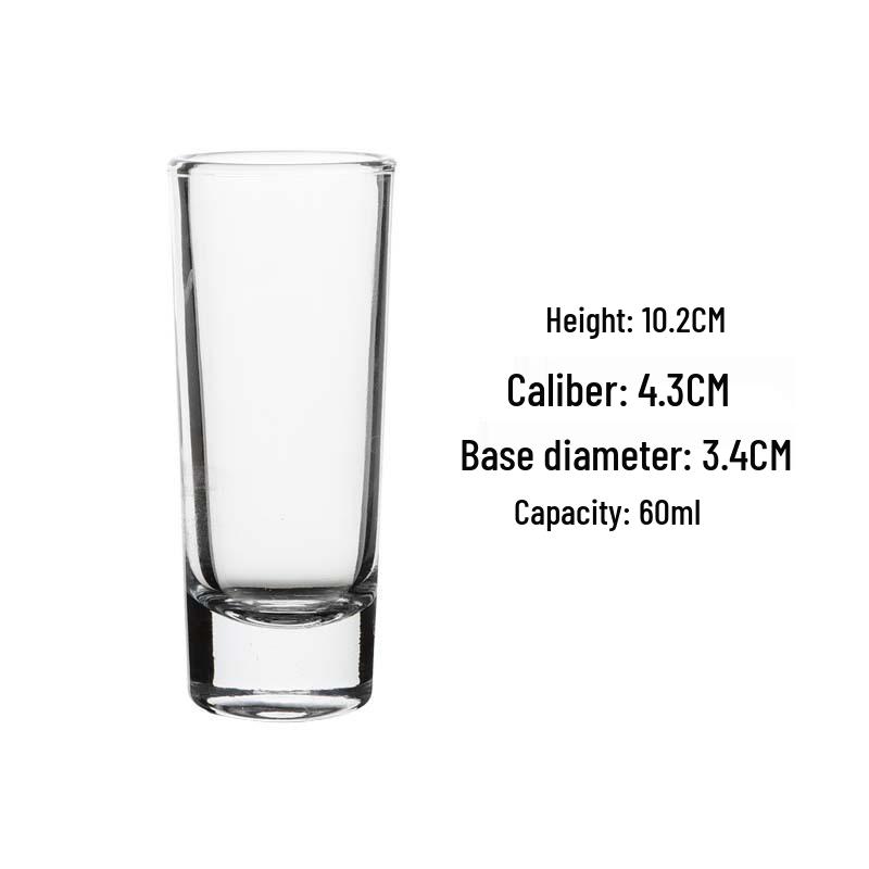 White Plaid 60ml Liquor Glass - Straight Bar Cocktail Shot Glass White Liquor Glass