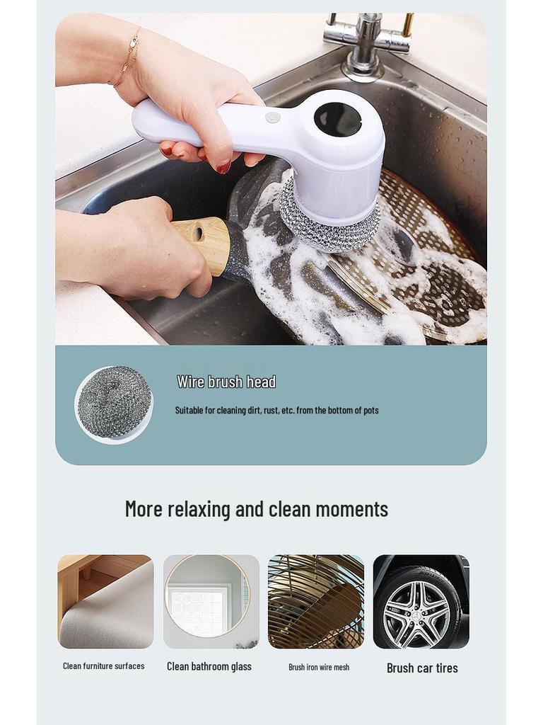 Cordless Electric Cleaning Brush for Kitchen, Bathroom, and Shoes – Multifunctional Handheld Gadget