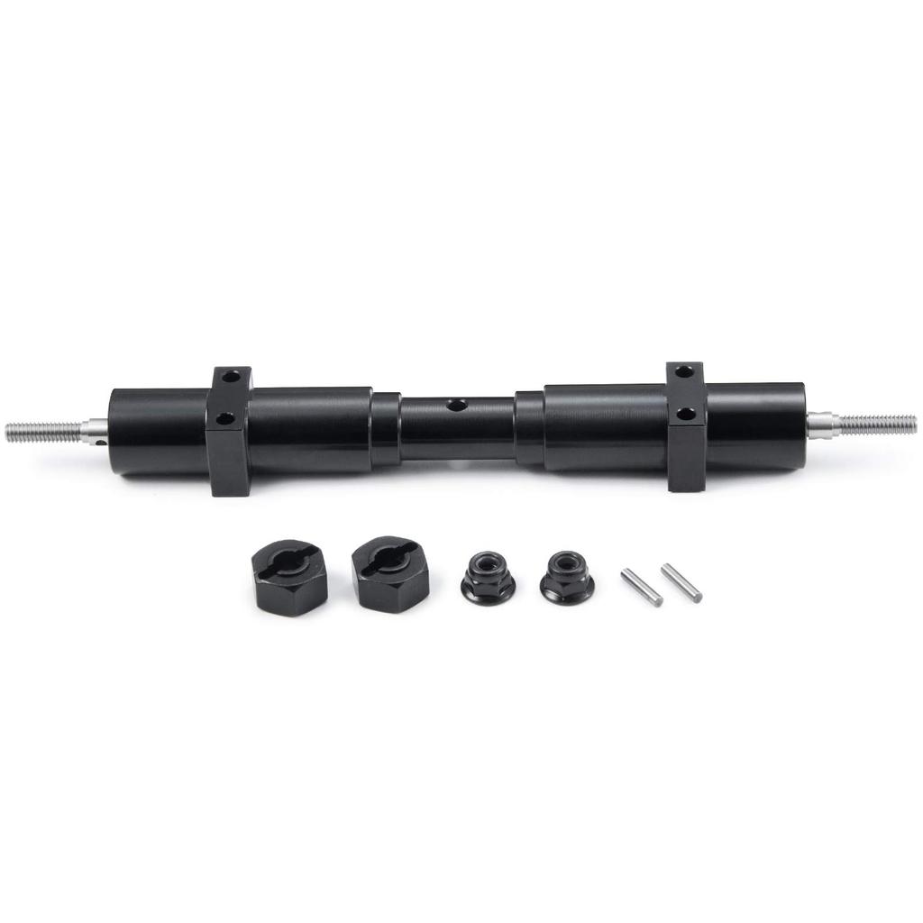 TRZX Metal Non-Powered Rear Axle Tail Axle Upgrade Accessory for Tamiya 1/14 RC Trailer Truck (133.5mm)