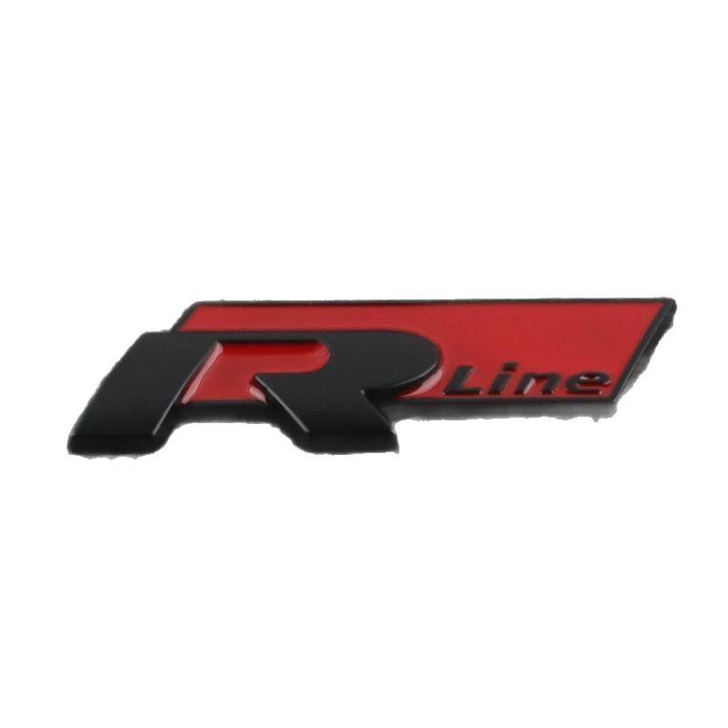 Compatible "R-Line" Logo Sticker for VW Golf, CC, Scirocco, Magotan, Sagitar, and Polo - Rear Grille Emblem.
