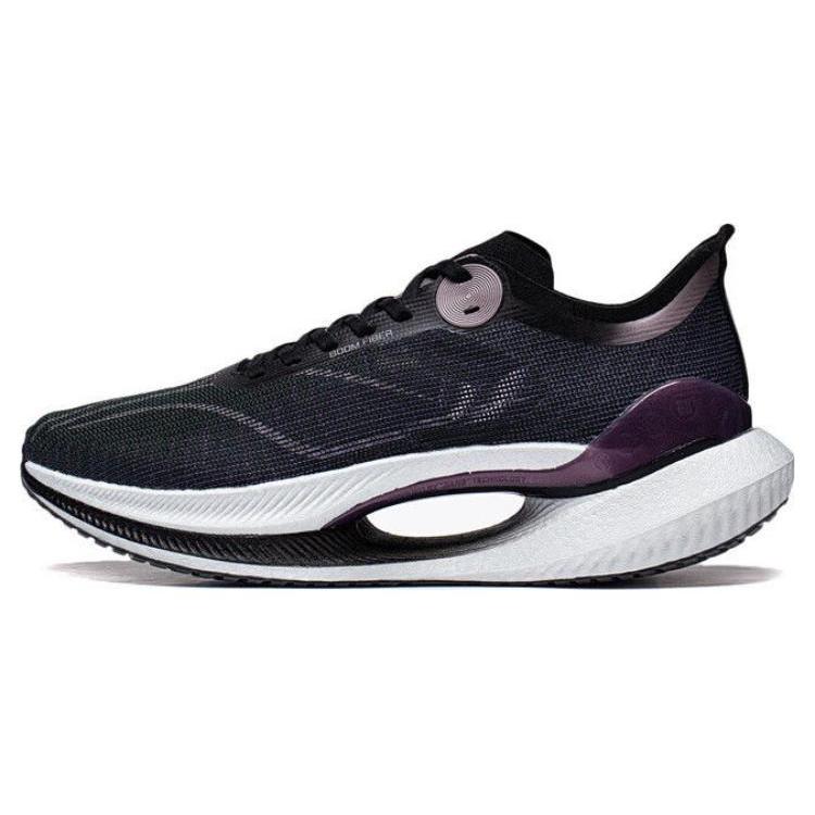 New LiNing Jueying 2 Essential Cushioning Breathable Lightweight Rebound Low Top Running Shoes Men's Black ARRT005-5