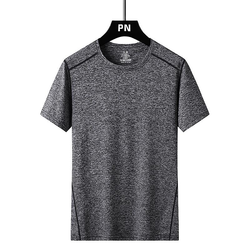 

(М-4XL)Быстросохнущая спортивная футболка из ледяного шелка для кроссфита, женские топы для фитнеса, бег, туризм, йога, теннис, бадминтон, рубашка с короткими рукавами 3XL серый