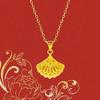 Gold Mini Skirt O-Chain Necklace: Elegant, Simple, Fashionable, High-End Design for Women.