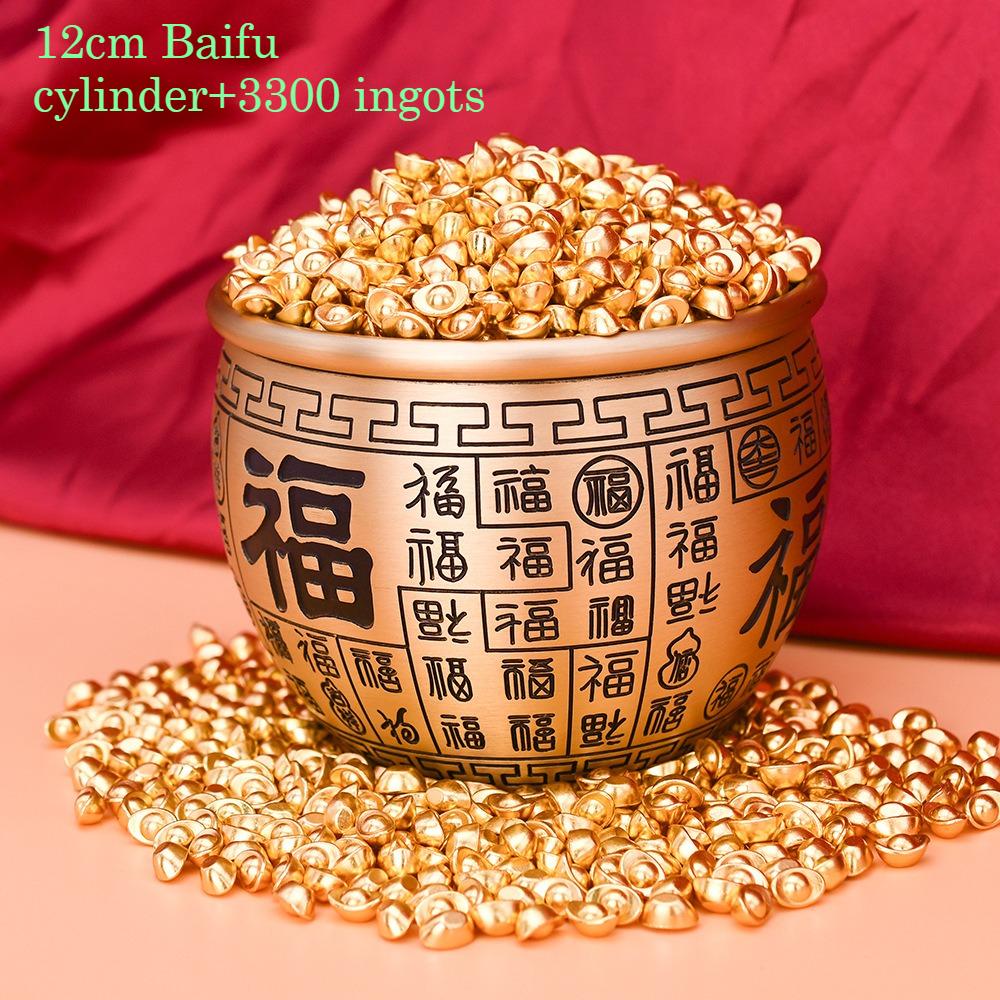 Solid sand gold ingots, treasure pots, small ingots for attracting wealth, golden ingots, handicrafts