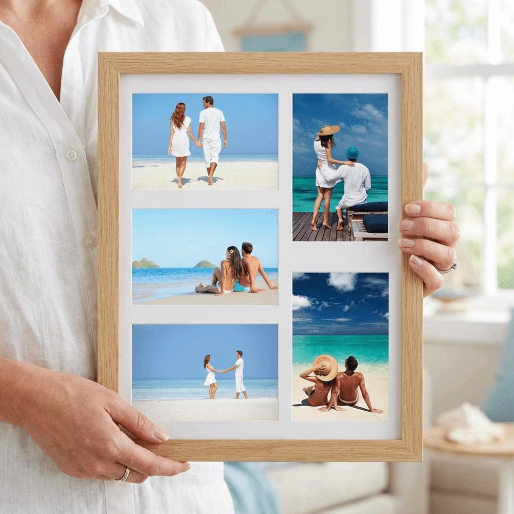 Handmade Wooden Picture Frame Multi-functional Collage Frame  Multi-Photo Display