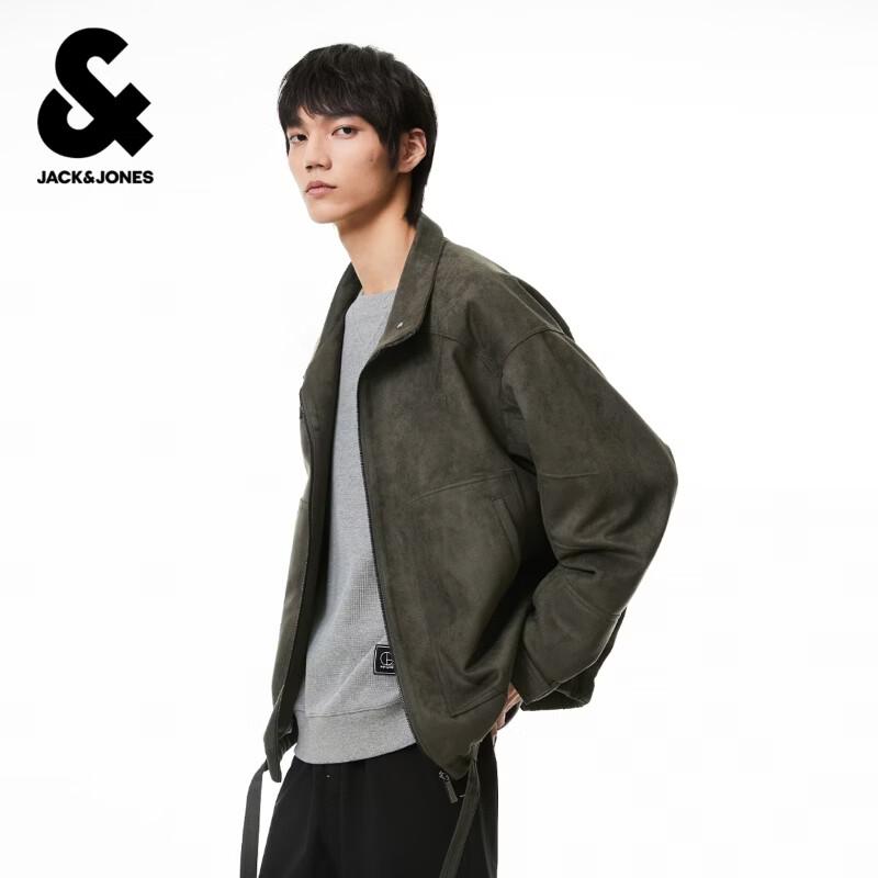 Jack & Jones Men s Embroidered Stand-Collar Padded Jacket M