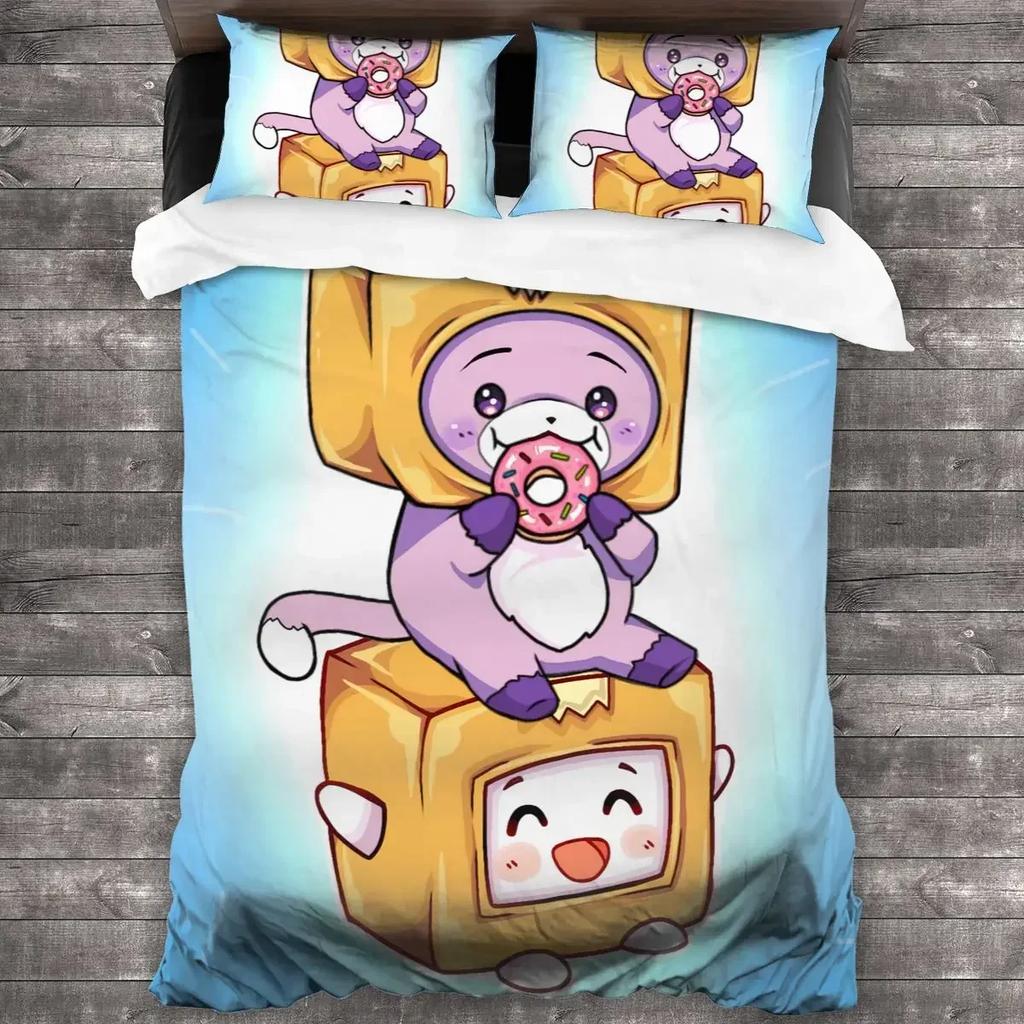 Lyxigt Nytt 3D-tryck Lankybox Foxy Boxy Helårs Dubbelsängkläder Enkel Dubbelsäng Full Queen King Size Sängkläder Sovrumsuppsättningar 3D 04
