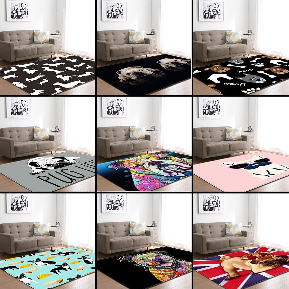 Cute Pet Dogs Living Room Carpet Large 3D Shapi Carpets for Bedroom Kids Play Room Mats Memory Foam Anti-Slip Bathroom Mat