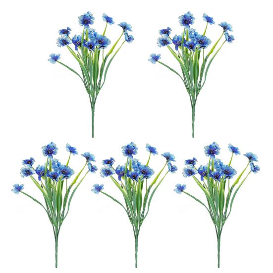 Artificial Flowers Adjustable Height Fade-Resistant Handmade Realistic Silk Petals No Watering Sunlight Floral Display Arrangement