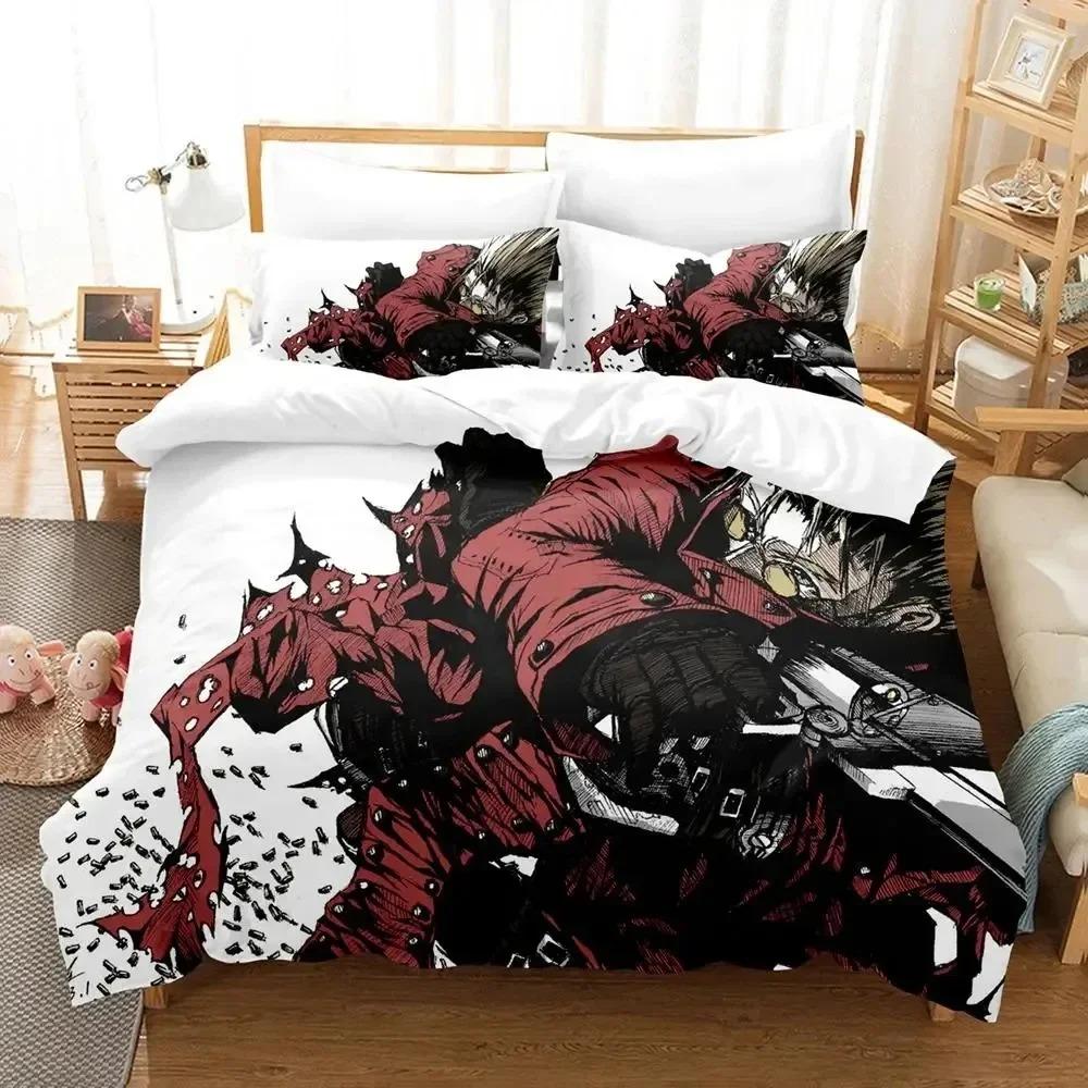 Anime TRIGUN STAMPEDE Bedding Set Duvet Cover Bed Set Quilt Cover Pillowcase Comforter king Queen Size Boys Adult Bedding