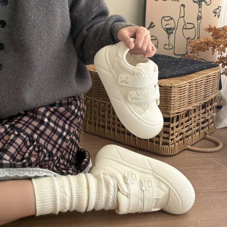 Zhao Ruth niche with skirt Korean Velcro platform casual sports doll shoes