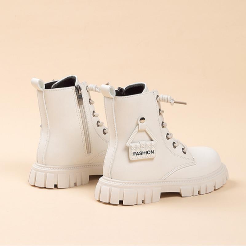 Girls' leather short boots autumn and winter Korean version fashionable princess boots, middle-aged girls' single boots, children's Martin boots