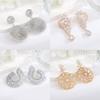 Eleganti Orecchini Pendenti Geometrici Con Zirconia Cubica Per Matrimonio E Abbigliamento Serale