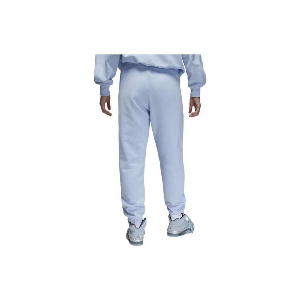 Jordan Pantaloni tricotati conici cu talie elastica si broderie litere, pentru femei, albastru DV6472-411