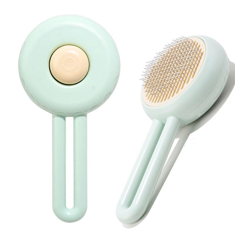 Pumpkin Pet Grooming Brush: Self-Cleaning Needle Comb for Cats & Dogs, Effortless Hair Removal & Stroking Tool