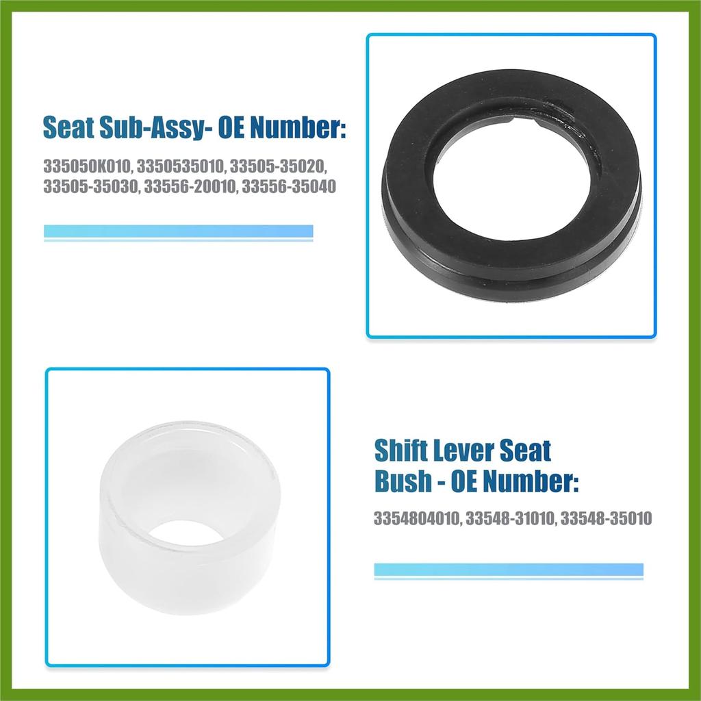 1 Zestaw Tulei Dźwigni Zmiany Biegów Manualnej do Toyota 4Runner 1984-2001 do Toyota Tacoma 1995-2004 Nr 33505-35020 Guma Biały Czarny Zielony