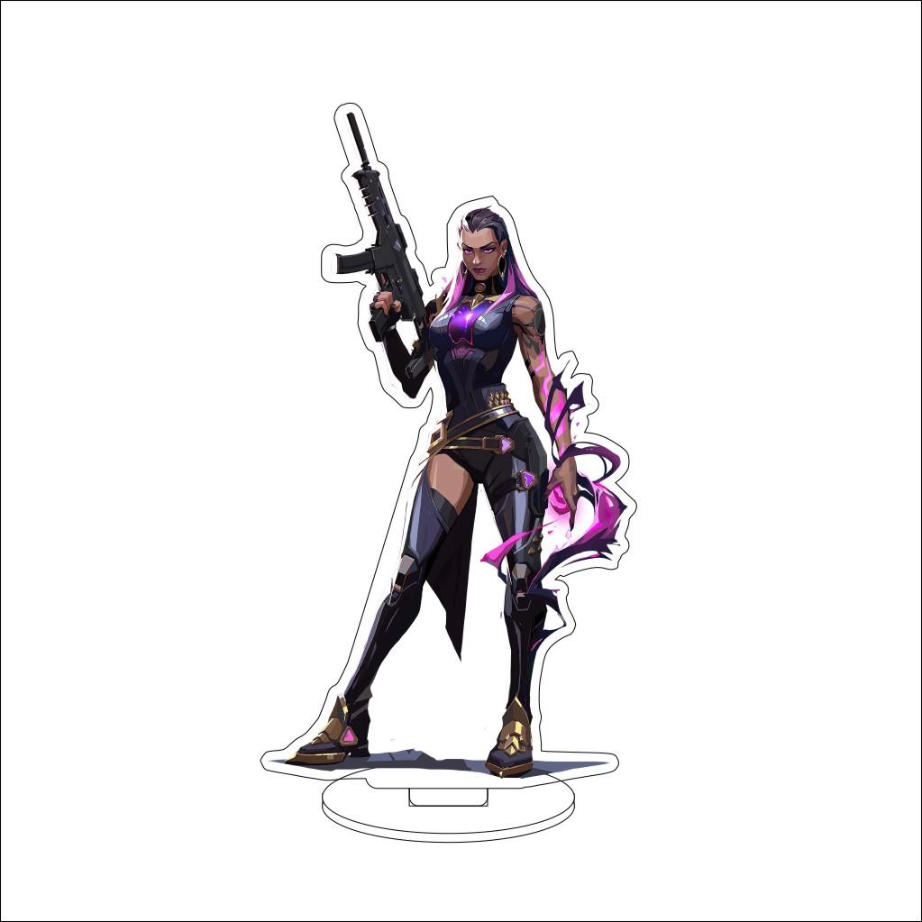 16CM VALORANT Acrylic Stand Model Waylay/Tejo/Clove/Vyse/Deadlock Figure Stand Halloween Gifts
