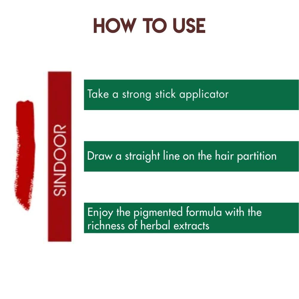 Jovees Herbal Traditional Sindoor Deep Maroon 3g Pack of 2 Smudge Proof Long Lasting Intense Color