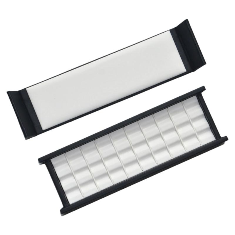 

Compact Leather Lined Jewelry Display Case With Compartments For Gemstones Crystals And Diamonds Storage