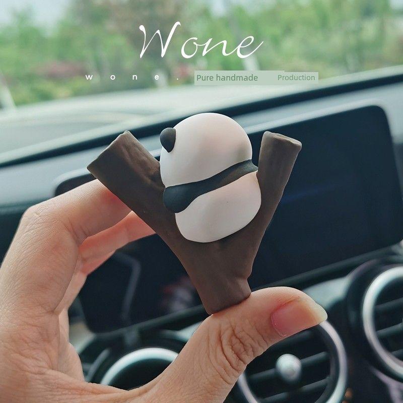 

Auto Perfume Aromatherapy Cute Branch Lesser Panda Car Vent Fragrance Decoration Fragrant Stone Light Perfume Gift Branch Panda