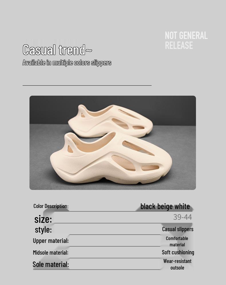 2025 Men's EVA Soft Sole Sandals: Closed Toe, Summer Beach Style, Comfy Fit