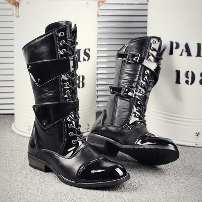 2025 New British Style Men's Long Leather Boots British High-end Men Boots New Designer Men's Motorcycle Boot Boots Botas Hombre